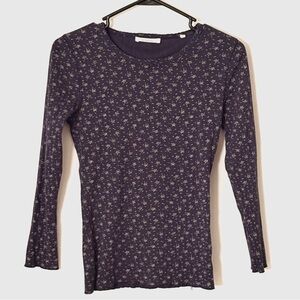 Dôen Octavia Tee in Navy Windswept Floral